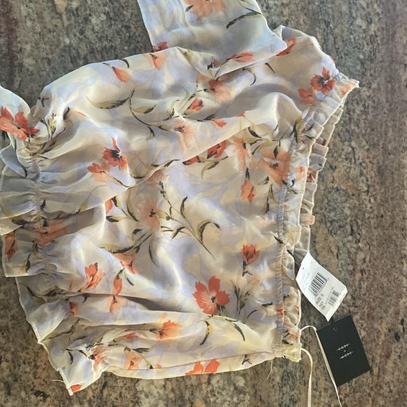 Code x mode off shoulder one sleeve crop top. New with tags. - Picture 5 of 6